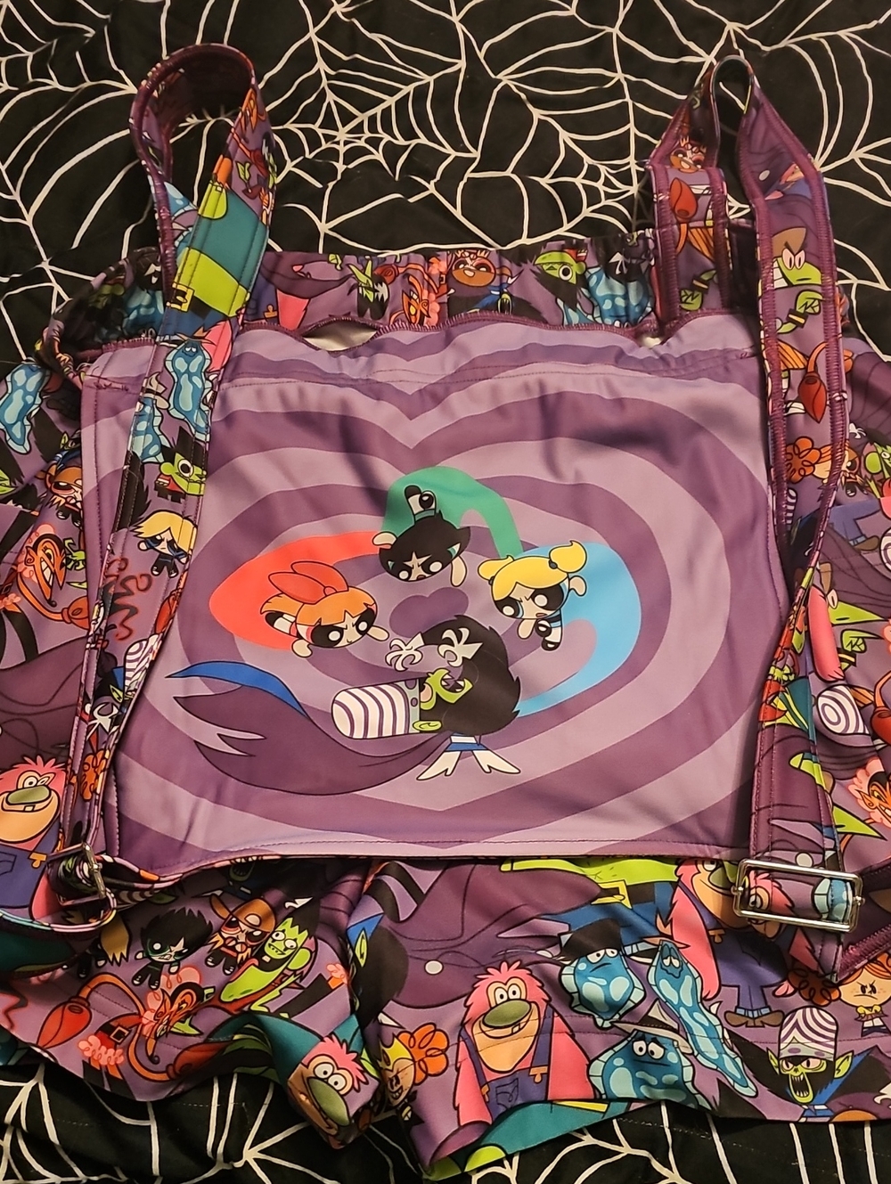 L BNWT powerpuff Girls Overalls Blackmilk Clothing - Picture 3 of 4